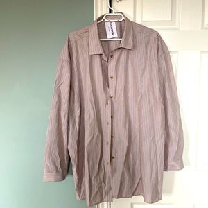 Mens Long Sleeve Wide Fit Dress Shirts